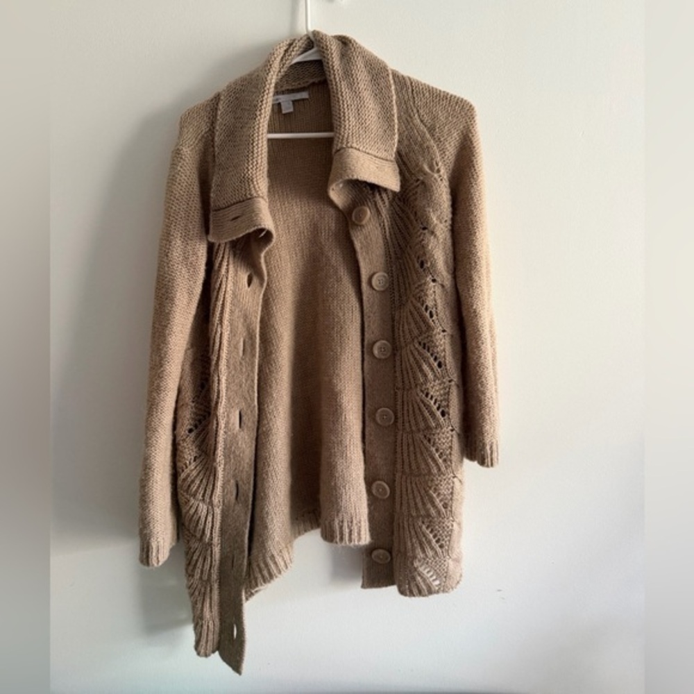 Old Navy Wool & Mohair Blend Chunky Knit Cardigan - Tan - Size XS
